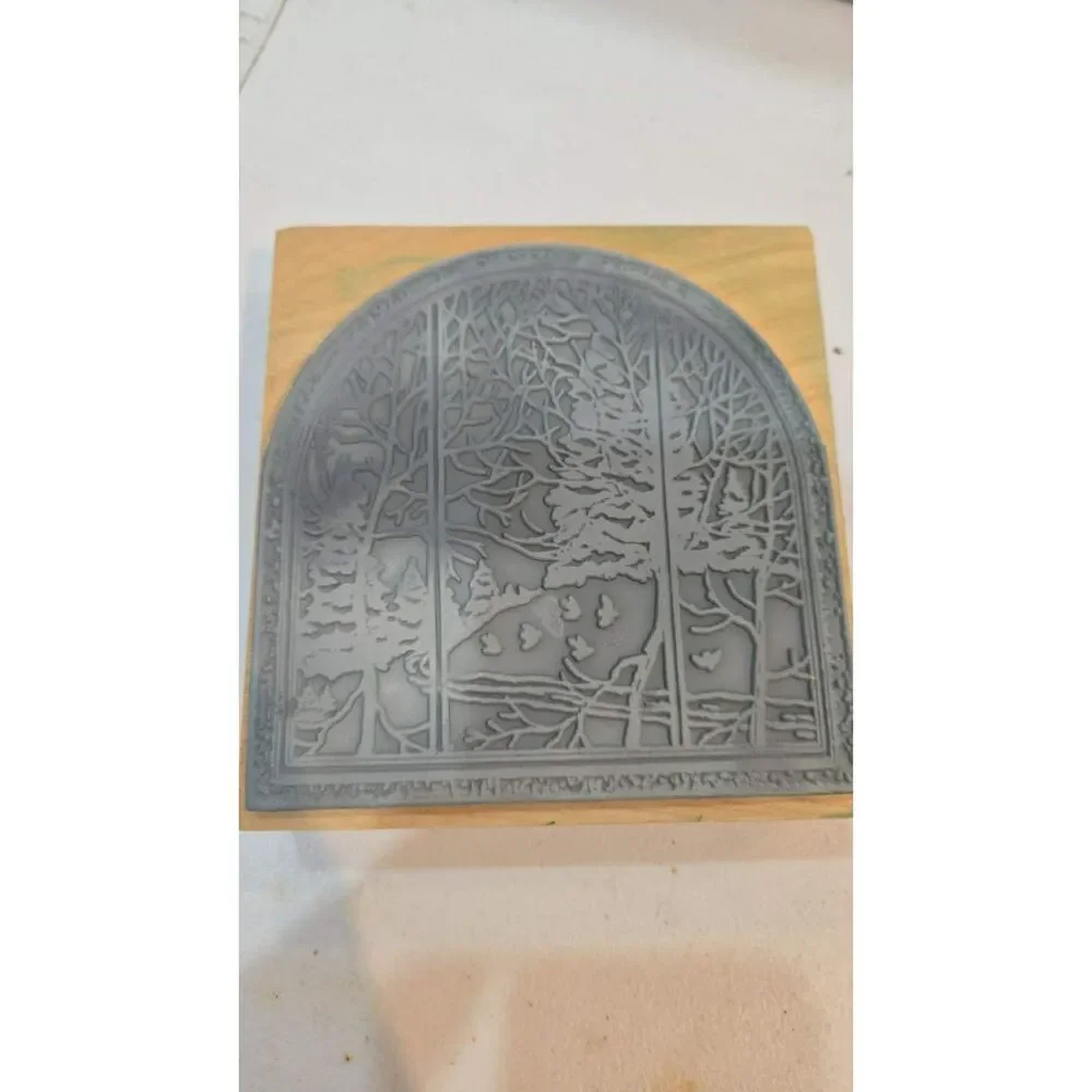 Magenta rubber stamp